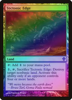 Tectonic Edge FOIL Worldwake PLD Land Uncommon MAGIC GATHERING CARD ABUGames - Image 1