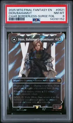 PSA 8 MTG Final Fantasy DION, BAHAMUT’S DOMINANT * Character Surge Foil * 0521 - Image 2