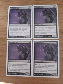 MTG 4 x Ravenous Rats - 8th edition - Image 1