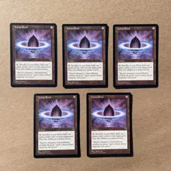 MTG Lotus Petal 5 Lightly Played Tempest 1997 Magic The Gathering - Image 1