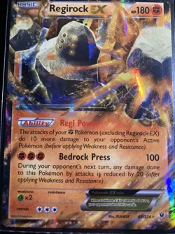Regirock EX - 43/124 - Fates Collide- Ultra Rare Holo - NM/MINT Pokemon Card - Image 1