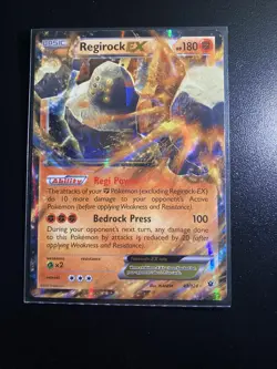 Regirock EX - 43/124 - Fates Collide- Ultra Rare Holo - NM/MINT Pokemon Card - Image 2