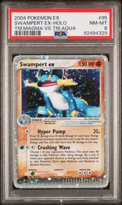 PSA8 2004 POKEMON EX TEAM MAGMA VS TEAM AQUA #95 SWAMPERT EX-HOLO - Image 1