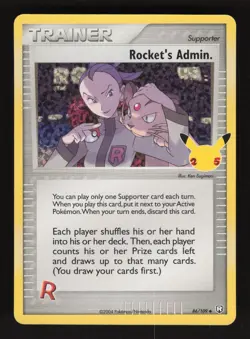 Rocket's Admin 86/109 Pokemon Celebrations 25th Anniversary Holo Card - Image 1