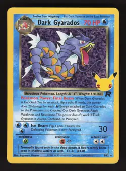 Dark Gyarados 8/82 Pokemon Celebrations Classic Collection Holo Card - Image 1