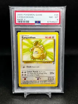 2000 Pokemon Game Kangaskhan Base II #26 PSA 8 NM-MT - Image 1