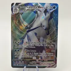Pokemon TCG Ice Rider Calyrex VMAX Chilling Reign 046/198 Holo Ultra Rare - Image 1