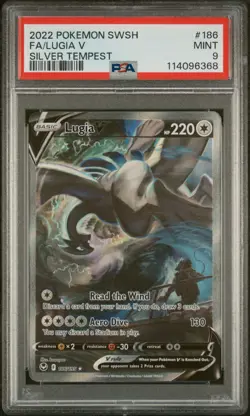 2022 Pokemon Lugia V Silver Tempest Full Alt Art #186 PSA 9 - Image 1
