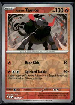 Paldean Tauros - SV08: Surging Sparks 018/191 LP Pokemon TCG | Buy 1 Get 2 Free - Image 1