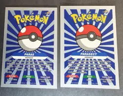 PARAS X PARASECT EVOLUTION LOT - POKEMON KANTO CREALASER RARE TCG CARDS - Image 2