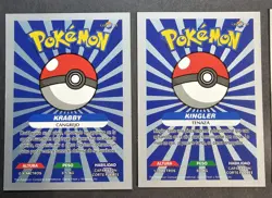 KRABBY X KINGLER EVOLUTION LOT - POKEMON KANTO CREALASER RARE TCG CARDS - Image 2