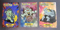 MACHOP X MACHOKE X MACHAMP - POKEMON KANTO CARDS TOP POKEDEX CCG FOIL - Image 1