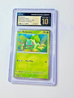 CGC 10 PRISTINE Pokemon Bulbasaur 046 Cosmos Holo Black Star Promo - Image 3