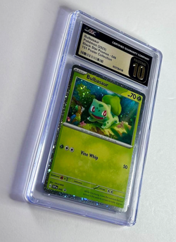 CGC 10 PRISTINE Pokemon Bulbasaur 046 Cosmos Holo Black Star Promo - Image 4