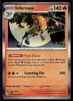 Infernape - SV06: Twilight Masquerade 033/167 LP Pokemon TCG | Buy 1 Get 2 Free - Image 1