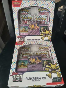 Lot of 2 Pokemon 151 Alakazam Ex Collection Box New - Image 1