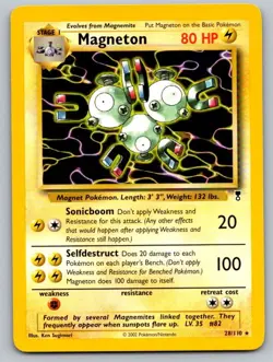 Magneton 28/110 Rare Legendary Collection Pokemon Lightly Played - Image 1