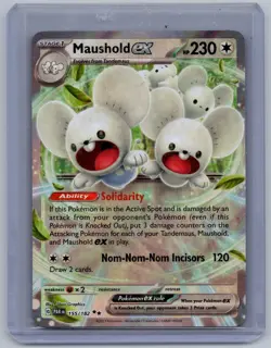 NM Maushold ex Paradox Rift 155/182 Double Rare Pokemon - Image 1