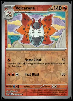 Volcarona SV03: Obsidian Flames 041/197 LP Pokemon TCG | Buy 1 Get 2 Free - Image 1