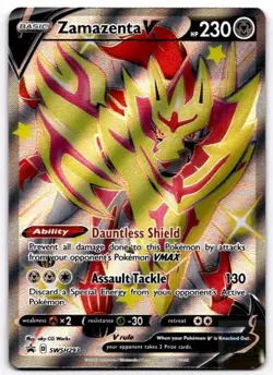 Zamazenta V (Shiny) SWSH293 Holo Promo Sword & Shield Promo Pokemon Holo NM - Image 1