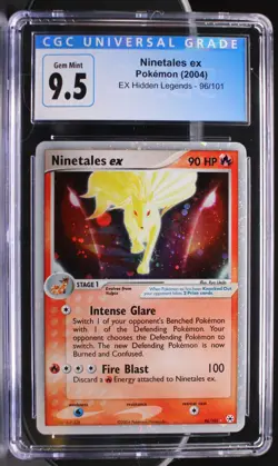 Pokemon ~ EX Hidden Legends ~ Ninetales ex ~ CGC 9.5 ~ Gem Mint ~ #96 - Image 1
