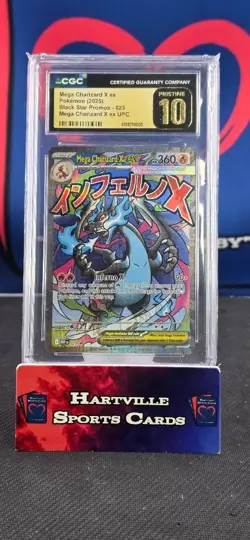 Mega Charizard X EX CGC Pristine 10 Promo 023 Me: Mega Evolution Pokemon TCG - Image 1
