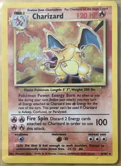 Pokemon TCG Base Set Charizard 4/102 Holo Rare - Image 1