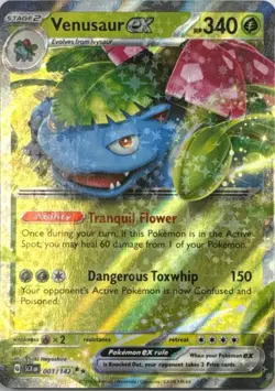 Venusaur ex 142 HOLO Double Rare Stellar Crown Pokemon Near Mint - Image 1
