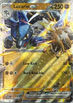 Lucario ex 142 HOLO Double Rare Stellar Crown Pokemon Near Mint - Image 1