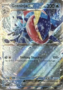 Greninja ex 142 HOLO Double Rare Stellar Crown Pokemon Near Mint - Image 1
