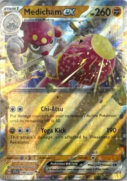 Medicham ex 142 HOLO Double Rare Stellar Crown Pokemon Near Mint - Image 1