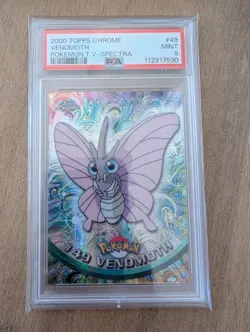 Venomoth Topps Chrome Spectra - PSA 9 - Pokemon - Image 1