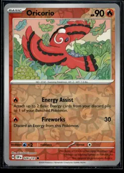 Oricorio - SV08: Surging Sparks 026/191 LP Pokemon TCG | Buy 1 Get 2 Free - Image 1