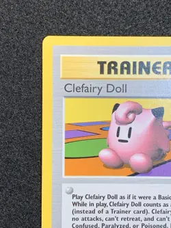 Pokemon Base Set 1st Edition Shadowless Rare Clefairy Doll Trainer 70/102 - Image 2