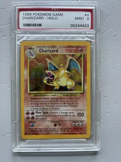 1999 Pokemon Charizard 4/102 Holo Rare PSA 9 - Image 1