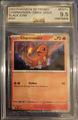 Pokemon Charmander 047 2023 Sv: Scarlet & Violet Promo Cosmos Holo AGS 9.5 - Image 1