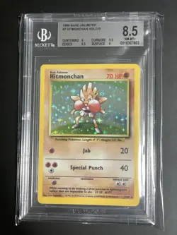 Pokemon: Hitmonchan #7/102 Base Set Unlimited 1999 WOTC - Vintage BGS 8.5 - Image 2