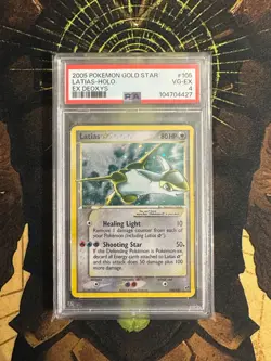 Pokemon Latias Gold Star 105/107 Deoxys PSA 4 - Image 1