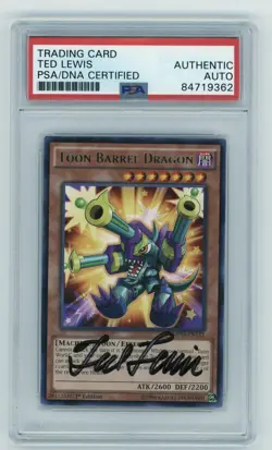 PSA Signed Ted Lewis Toon Barrel Dragon MP16-EN132 Rare 1st Edition YuGiOh - Image 1