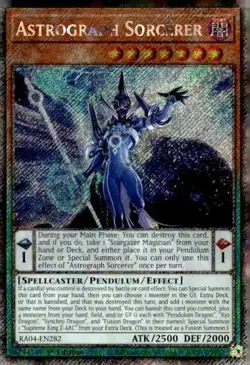 1x Astrograph Sorcerer (Platinum Secret NM Eng YuGiOh - Quarter Century Stampede - Image 1