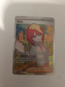 Pokemon TCG Mela 140/131 Full Art Trainer Card Prismatic Evolutions Holo NM 2025 - Image 1