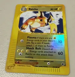 Raichu Expedition Base Set 25/165 Reverse Holo Rare Pokemon Card WOTC - Image 2