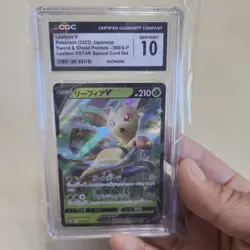 Pokemon CGC 10 Japanese Leafeon V 268/S-P VSTAR Special Card Set Promo - Image 1
