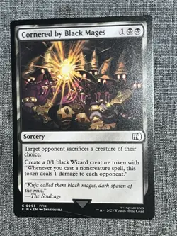 0093 Cornered by Black Mages FFIX FIN Final Fantasy MTG Card C Regular - Image 1