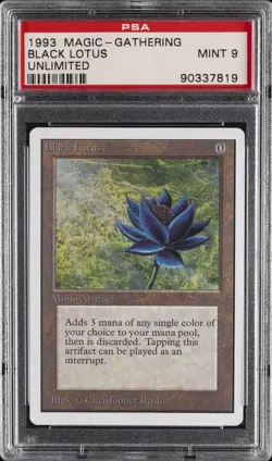 1993 MTG UNLIMITED EDITION BLACK LOTUS PSA 9 - Image 1