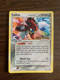Pokemon TCG Ledian Delta Species EX Dragon Frontiers Card 18/101 Regular Rare - Image 1