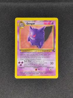 Gengar 5/62 Fossil NonHolo Rare MP Unlimited English Pokemon TCG - Image 1