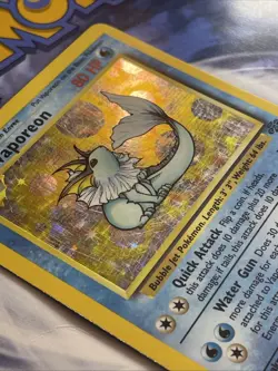 Pokemon TCG Vaporeon Holo Rare Card 12/64 Jungle Set MP Moderately Played - Image 4