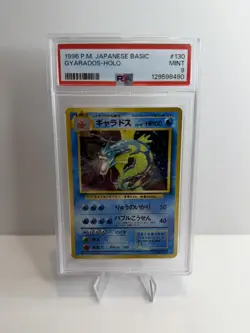 1996 Pokemon Gyarados Base Set Japanese Holo #130 PSA 9 MINT - PERFECT SWIRL 🌀 - Image 1