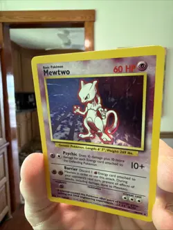 Pokemon Mewtwo TCG Base Set Holo Unlimited Rare Card 10/102 LP Condition - Image 4